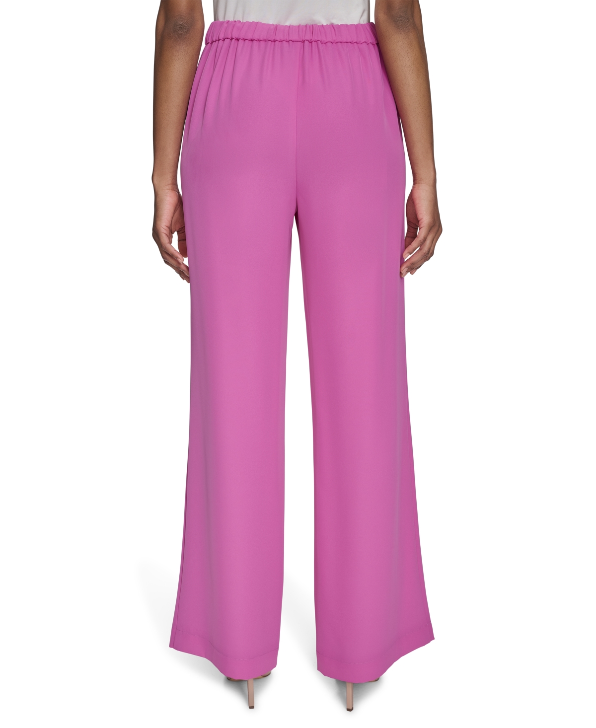 Shop Halston Women's High-rise Wide-leg Pull-on Pants In Orchid
