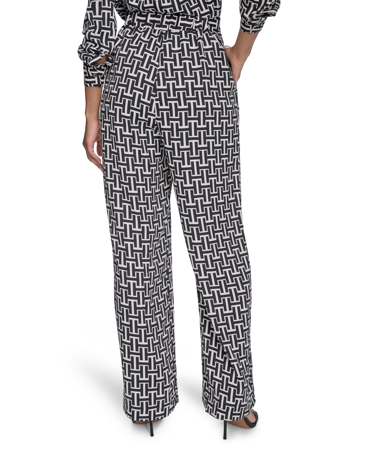 HALSTON WOMEN'S HIGH-RISE WIDE-LEG PULL-ON PANTS 