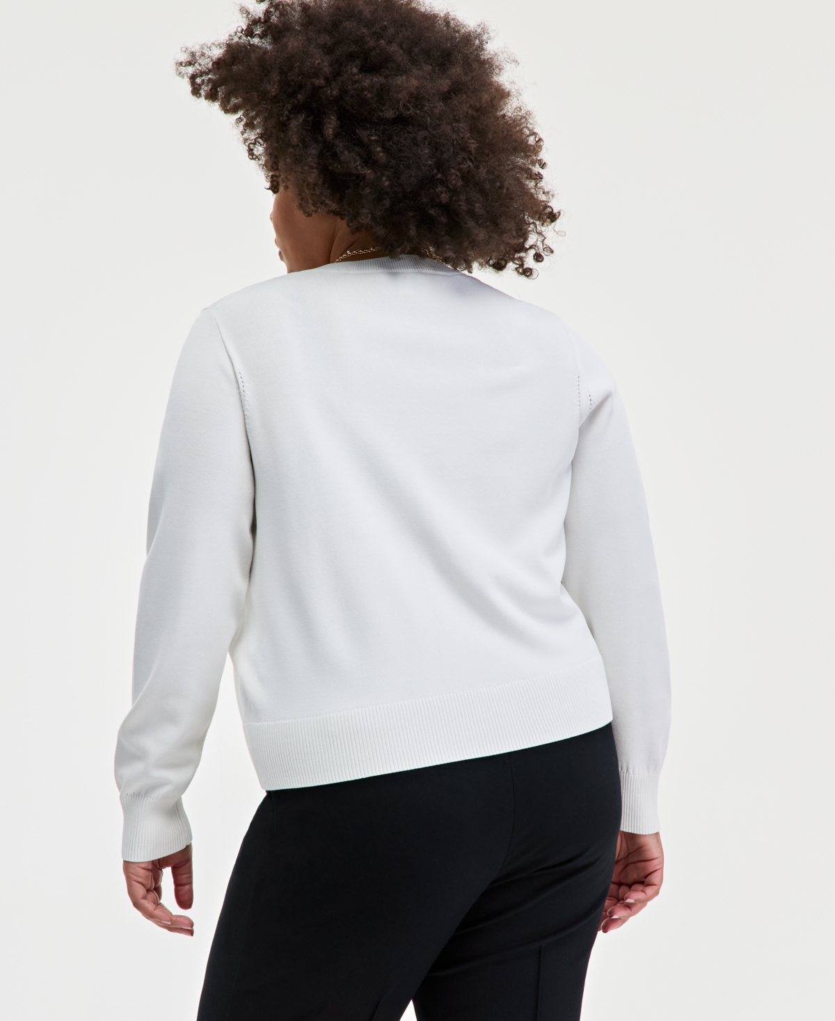 ON 34TH TRENDY PLUS SIZE SWEATER CARDIGAN, EXCLUSIVELY AT MACY'S 