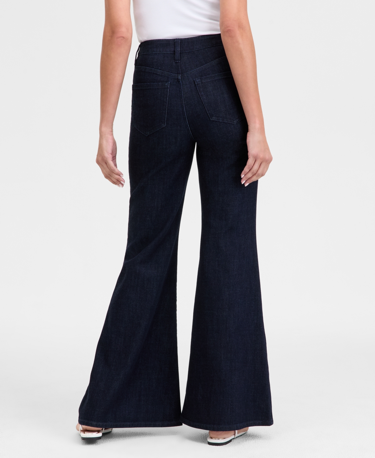 Inc International Concepts Women's Super Flared-leg Jeans, Exclusively At Macy's In Dk Indigo