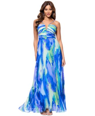 XSCAPE - Women's Pleated Halter Gown