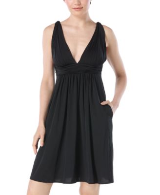 Carmen Marc Valvo - Women's Valvo Draped Mini Cover-Up Dress