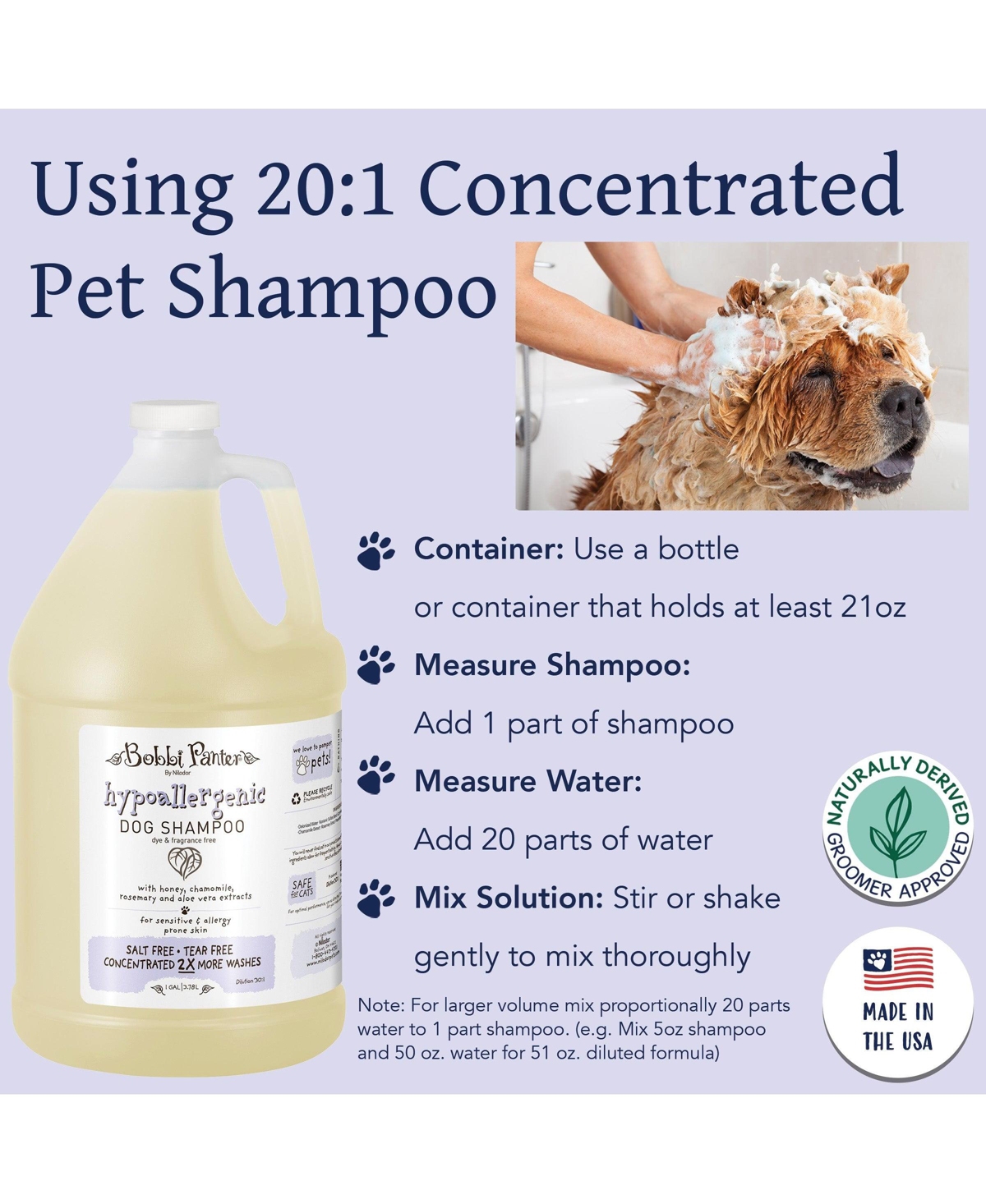 Bobbi Panter (Botanical) Hypo-allergenic Shampoo Honey Extract, Chamomile