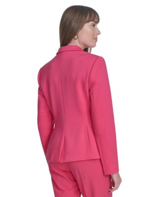 Women's Scuba Peak-Lapel Long-Sleeve Blazer