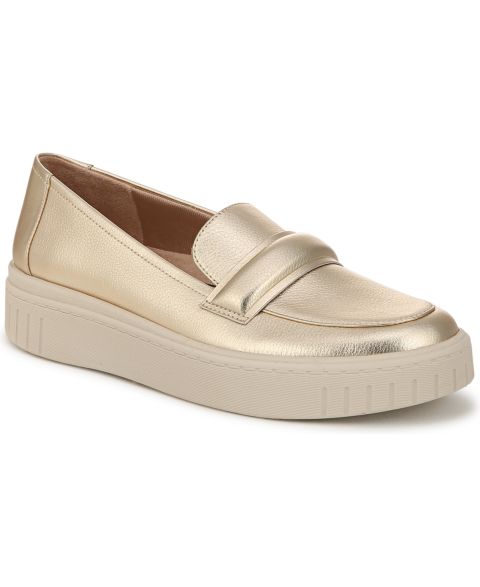 Женские туфли LifeStride Geneva Closed Round Toe Platform Penny, цвет: Золотая искусственная кожа