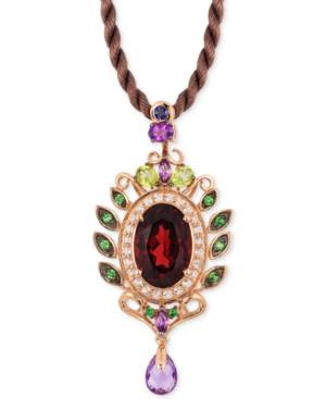 image of Le Vian Crazy Collection Garnet (5-1/3 ct. t.w) and Multi-Stone (1-3/4) Pendant in 14k Rose Gold