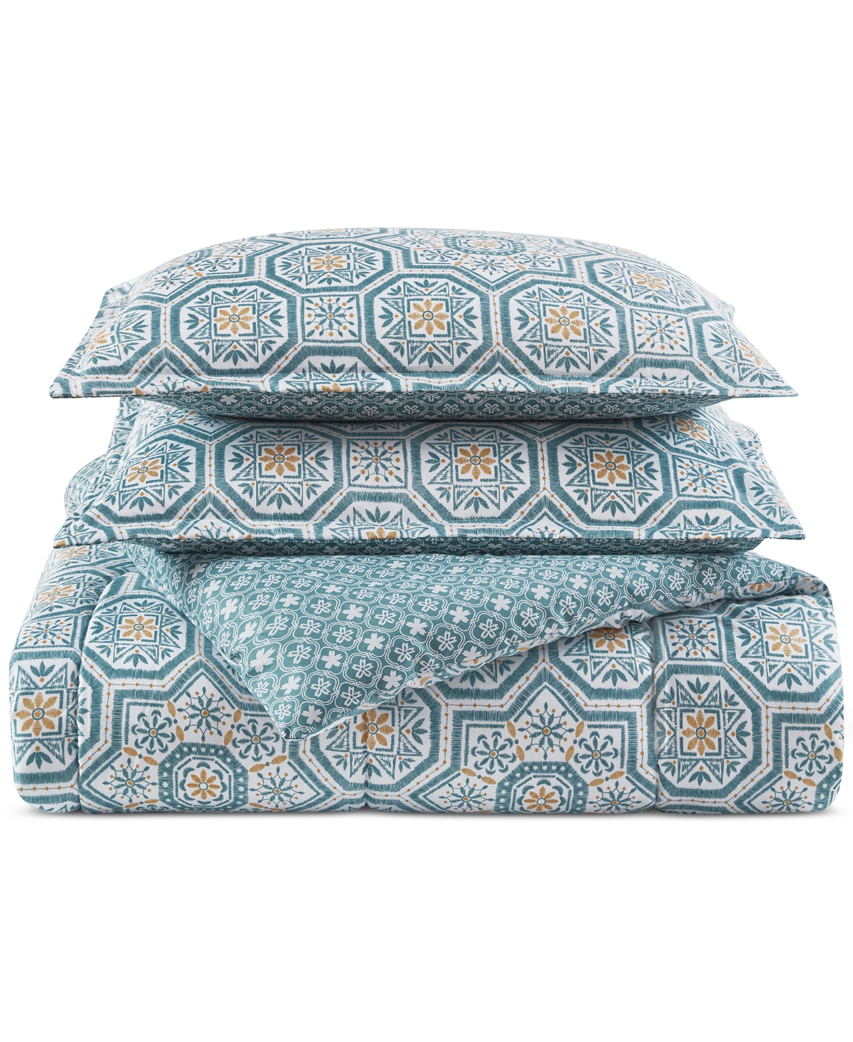 Addison Park Matteo Reversible Printed 8-pc. Comforter Sets, Exclusively At Macy's In Green