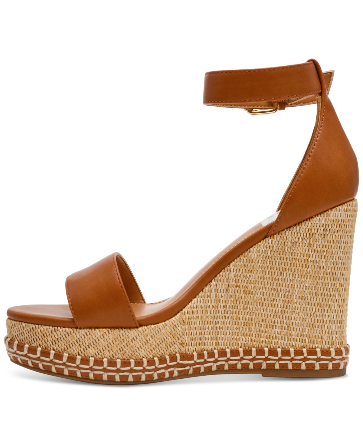 Dv Dolce Vita Women's Tammara Ankle-strap Platform Whipstitch Wedge Sandals In Tan