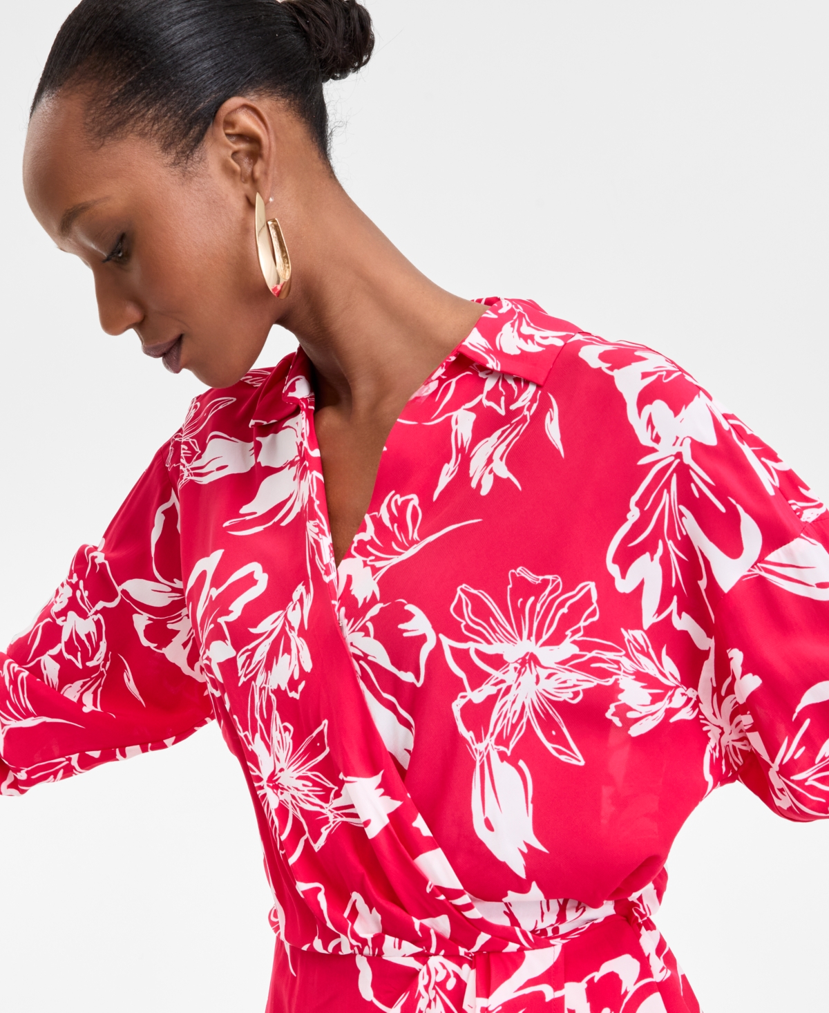 Inc International Concepts Women's Printed Twist-front Mini Dress, Exclusively At Macy's