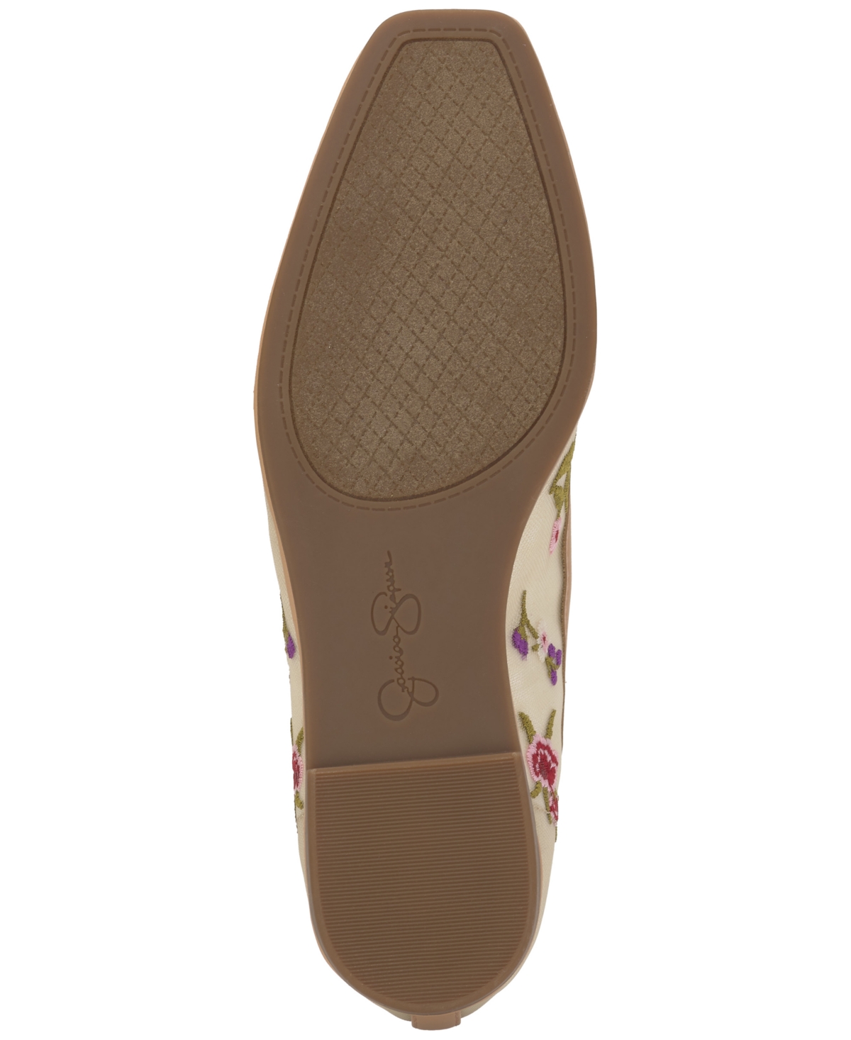 Jessica Simpson Vayrina Ballet Flat In Praline Floral Mesh