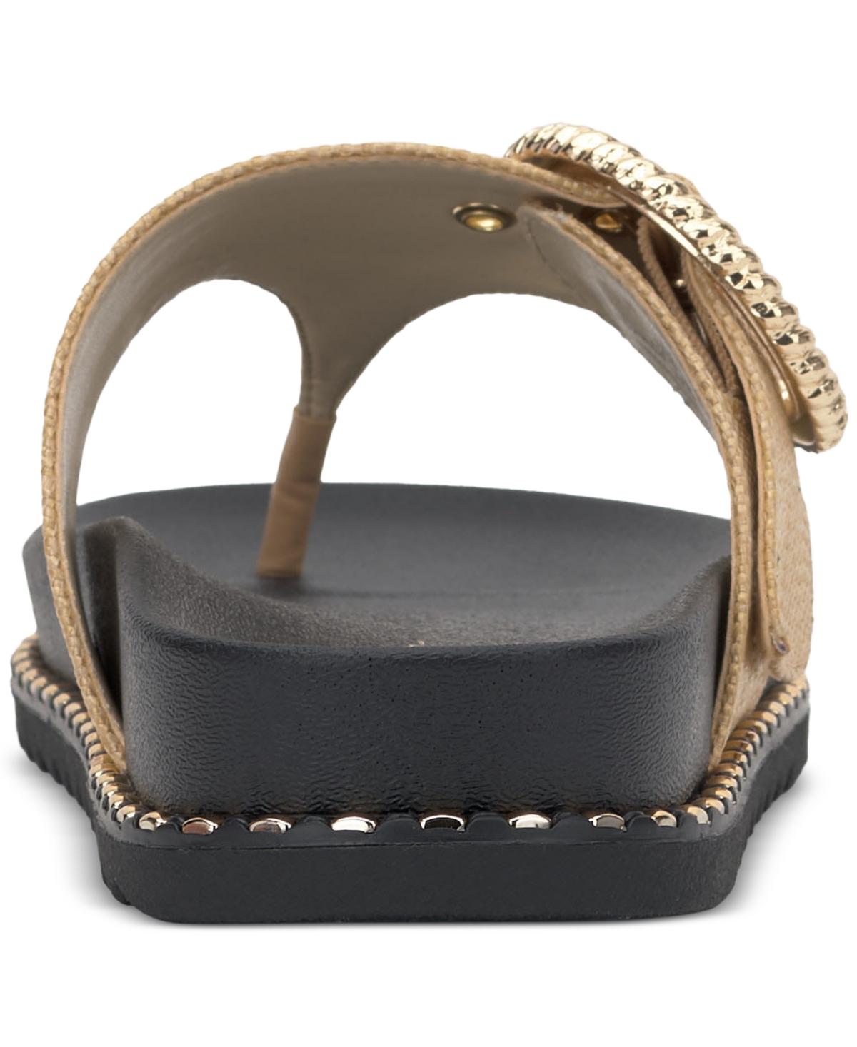 Jessica Simpson Women's Cymmeri Hooded Thong Flat Sandals In Natural Raffia Multi