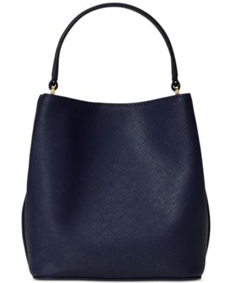 【Lauren Ralph Lauren】 Mini Reese Bucket Bag★★ Lauren Ralph Lauren Crosshatch Leather Mini Reese Bucket Bag