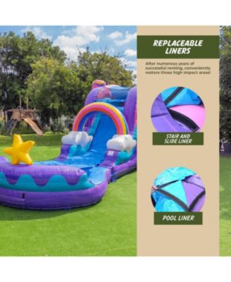 Unicorn Commercial Grade Bounce House Water Slide with Detachable Pool Combo