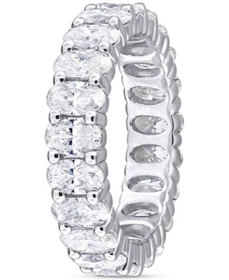 Moissanite Oval-Cut Ring (4-1/5 ct. t.w.) in Sterling Silver