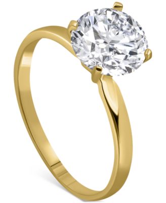 Cubic Zirconia Solitaire Ring