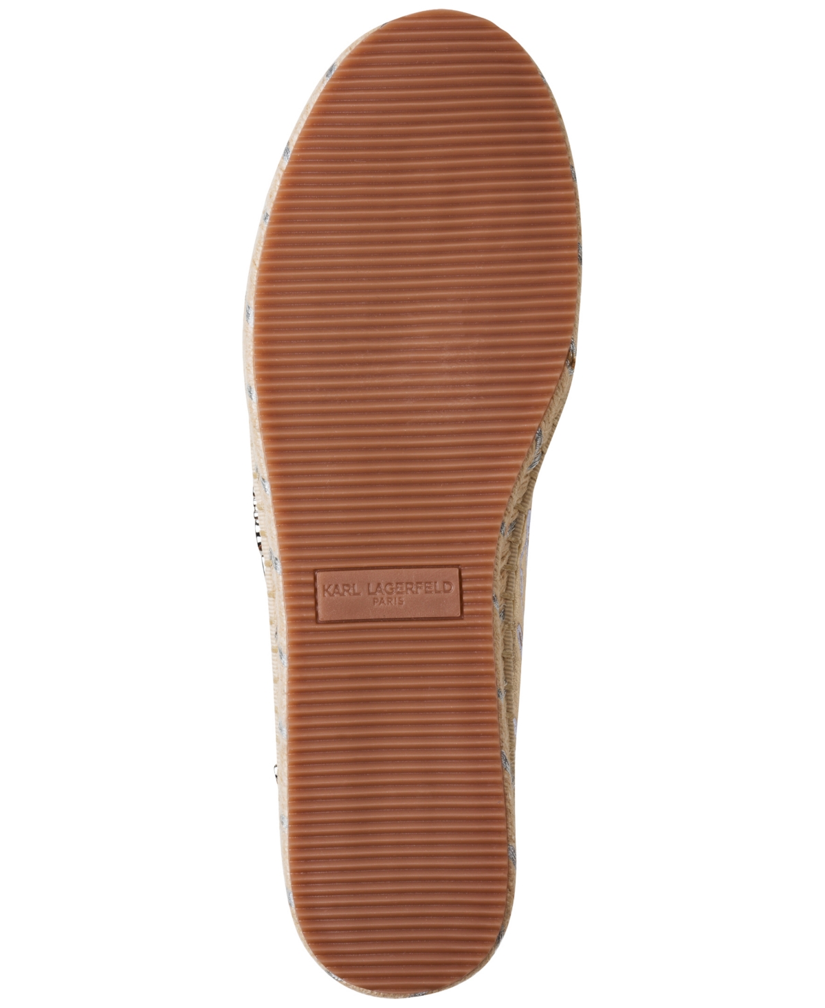 Shop Karl Lagerfeld Women's Michaela Embellished Slip-on Espadrille Flats In White Gold