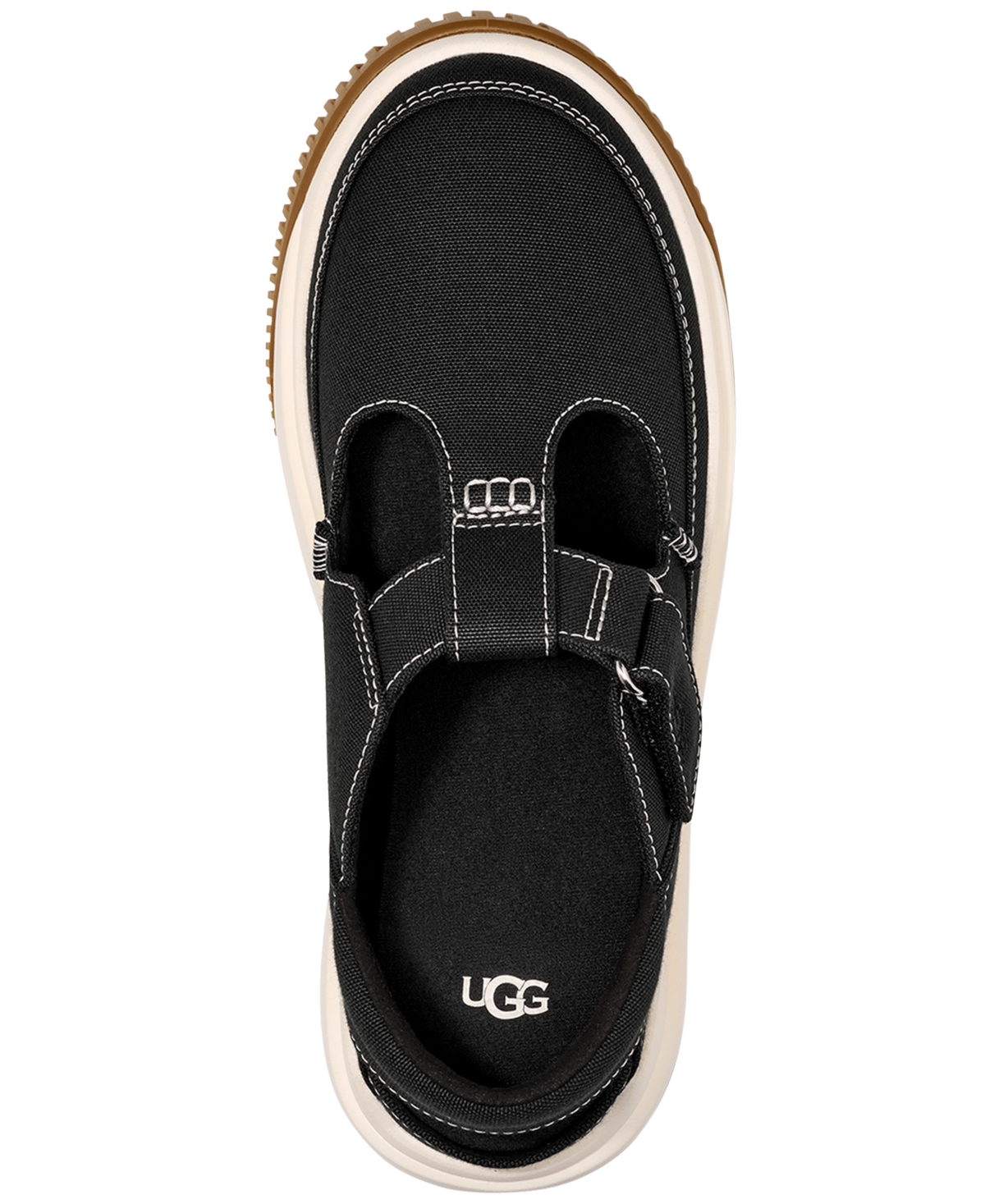 Shop Ugg Women's Ez-duzzit T-strap Platform Flats In Black