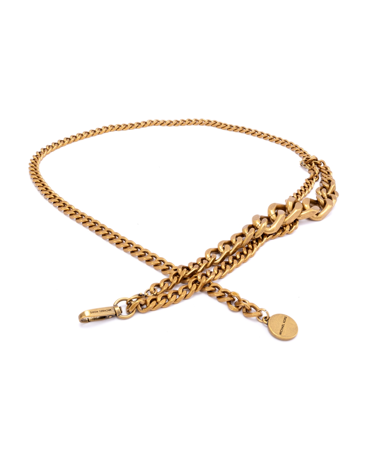Michael Kors Women's Gradient Swag Chain Belt In Antique Gold