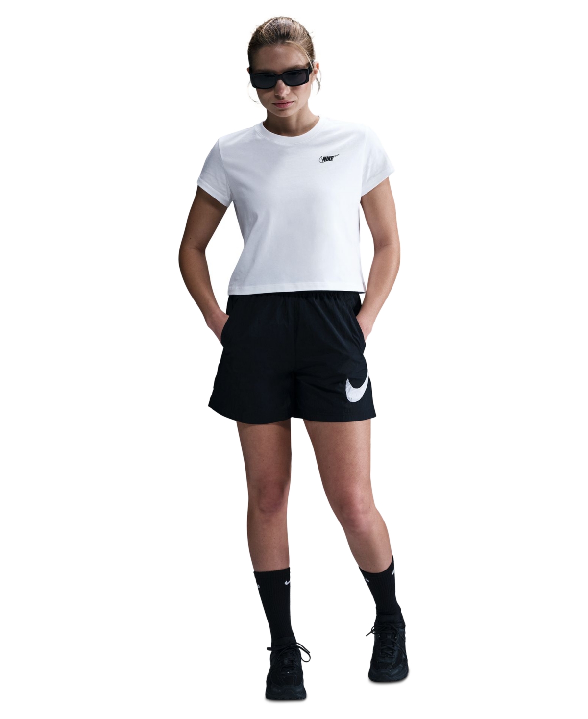 Nike Sportswear Club Women's Cotton Logo Short-sleeve T-shirt In White