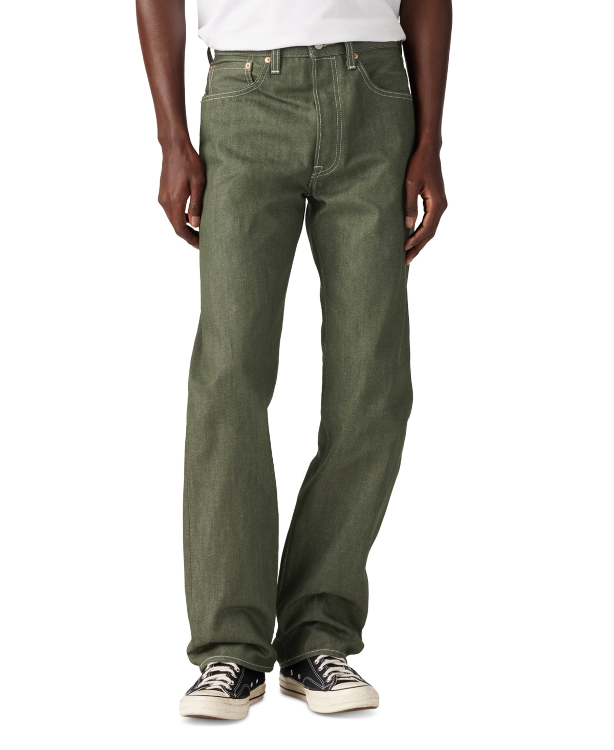 Levi's Men's 501 Original Shrink-to-fit Non-stretch Jeans In Green Stf