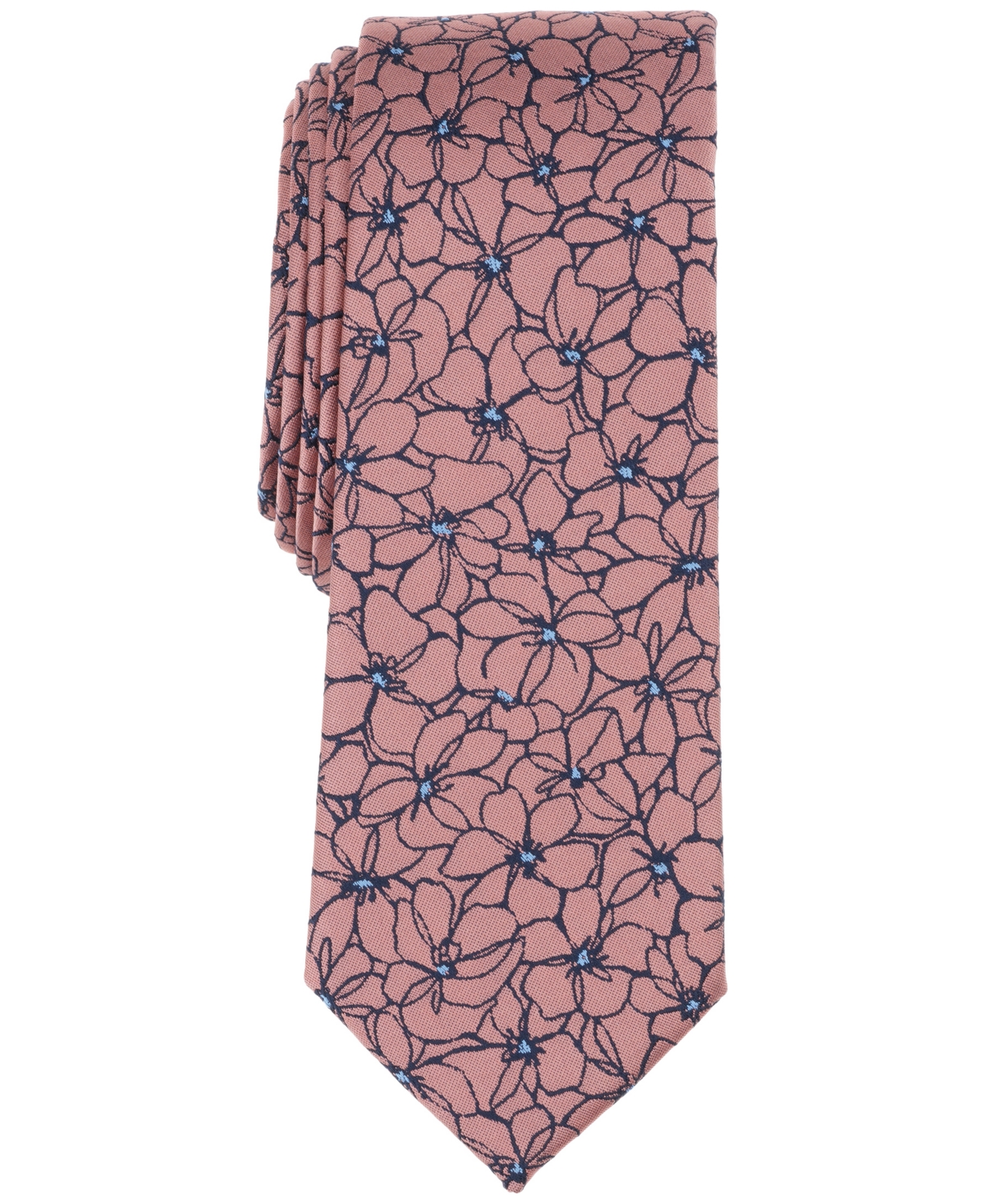 Bar Iii Men's Bouverie Floral Tie, Exclusively At Macy's In Melon