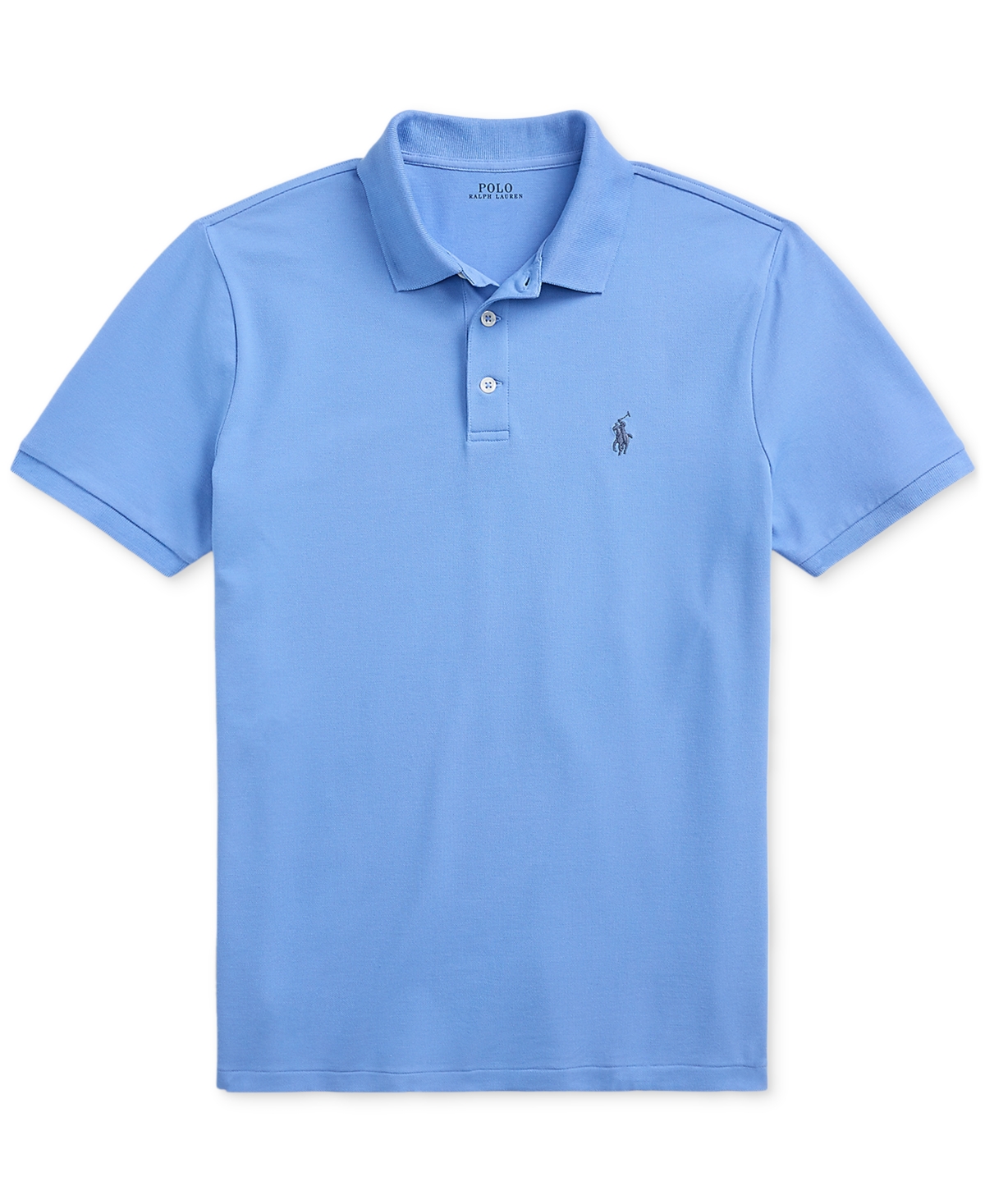 Polo Ralph Lauren Polo Pony-embroidered Cotton Polo Shirt In Blue