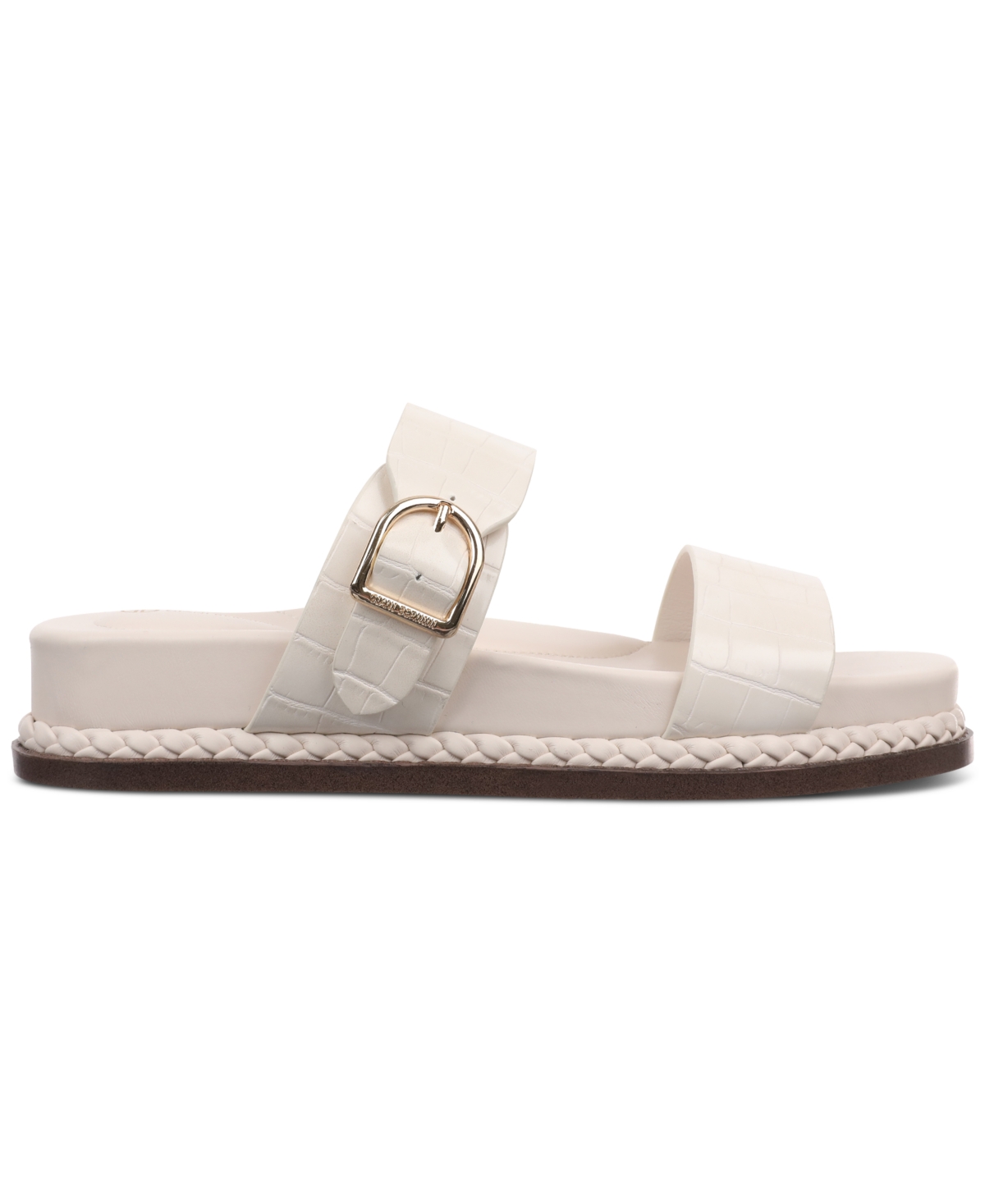 Shop Giani Bernini Women's Gianaa Memory Foam Double Band Footbed Sandals, Created For Macy's In White