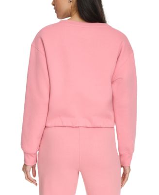 売れ筋商品|||カルバンクライン カットソー トップス レディース Performance Women's Flocked-Logo Fleece Sweatshirt Moonrock Calvin Klein Performance Women's Flocked-logo Fleece
