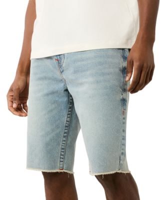 Men's Ricky Frayed Flap Straight Fit 12" Denim Shorts