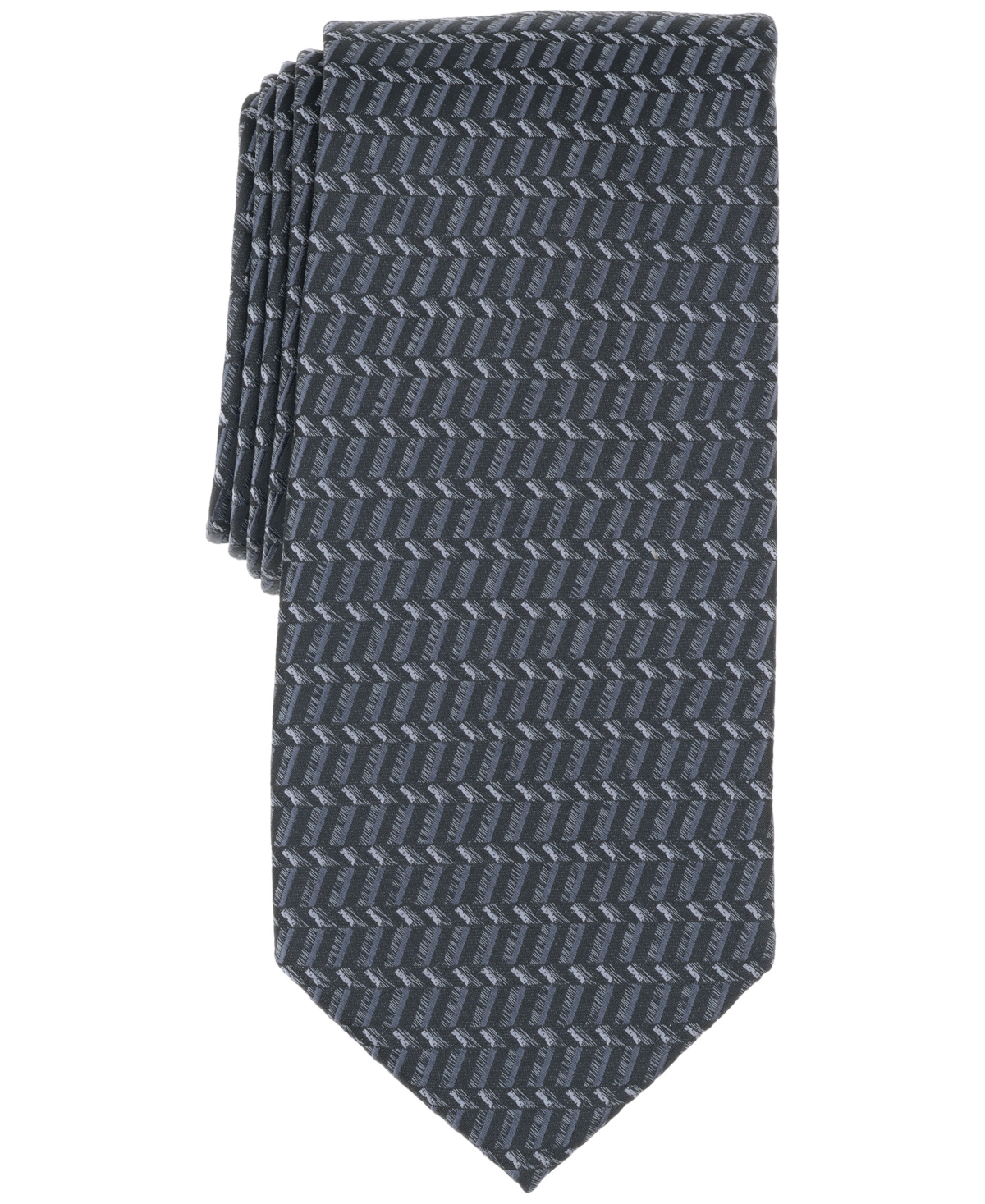 Perry Ellis Men's Scanlon Geo-Pattern Tie - Black