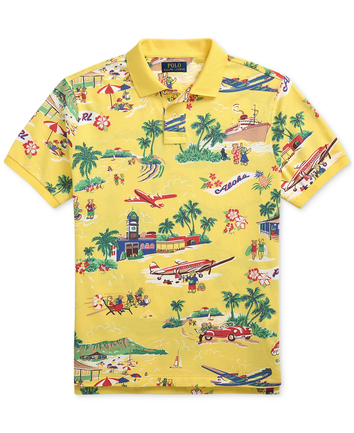 Polo Ralph Lauren Polo À Motif In Holiday Bear Yellow