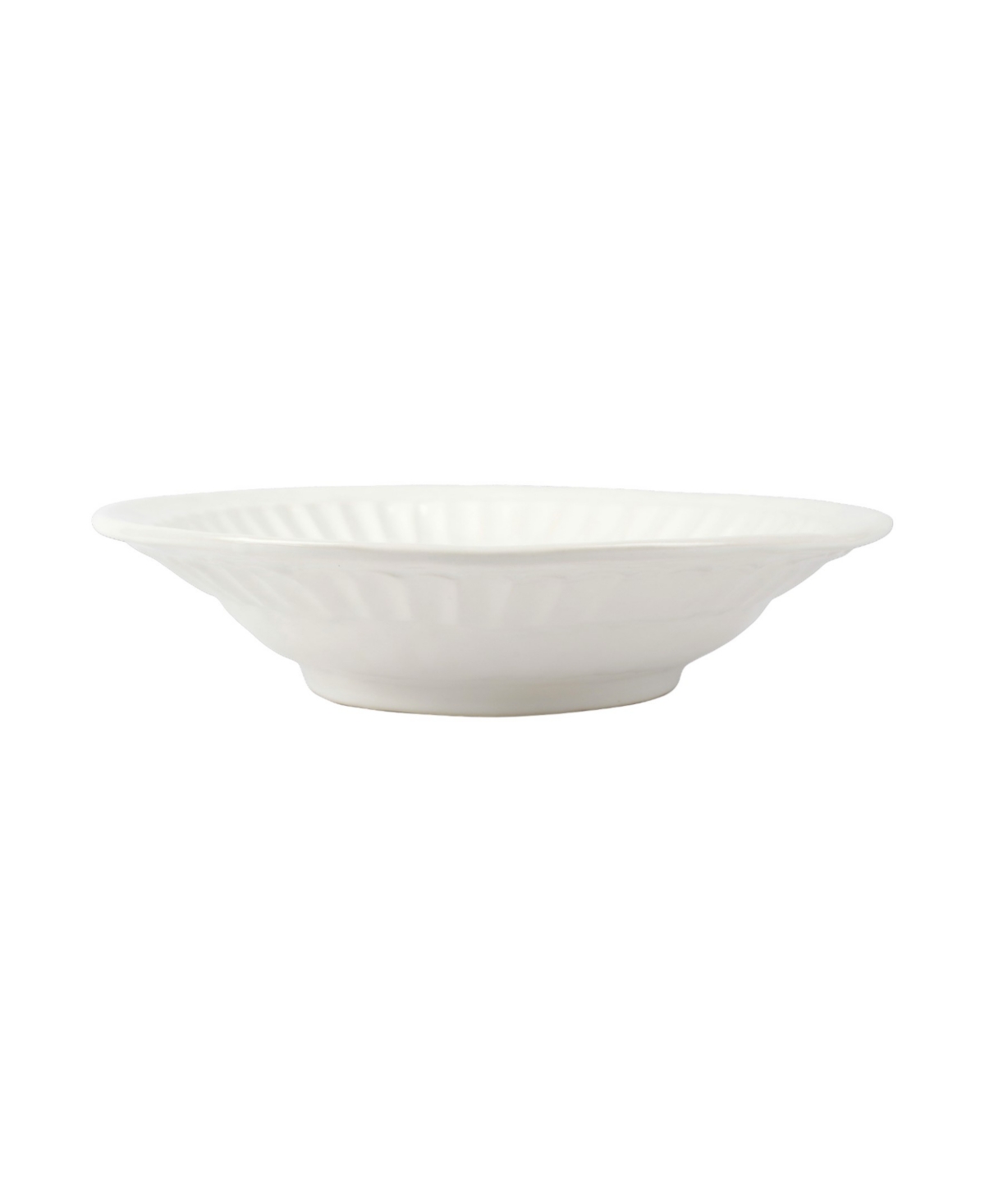 Shop Vietri Pietra Serena Small Shallow Serving Bowl In White