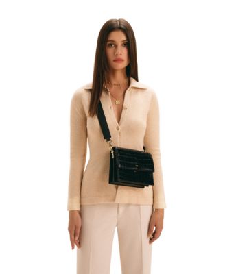 Mini Flap Croc Crossbody Bag