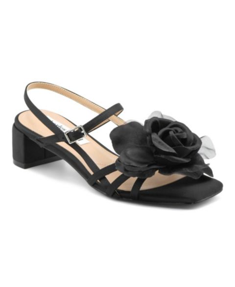 Женские сандалии Charles David Deb Floral Low Heel Slingback Dress Sandal, цвет: Чёрный