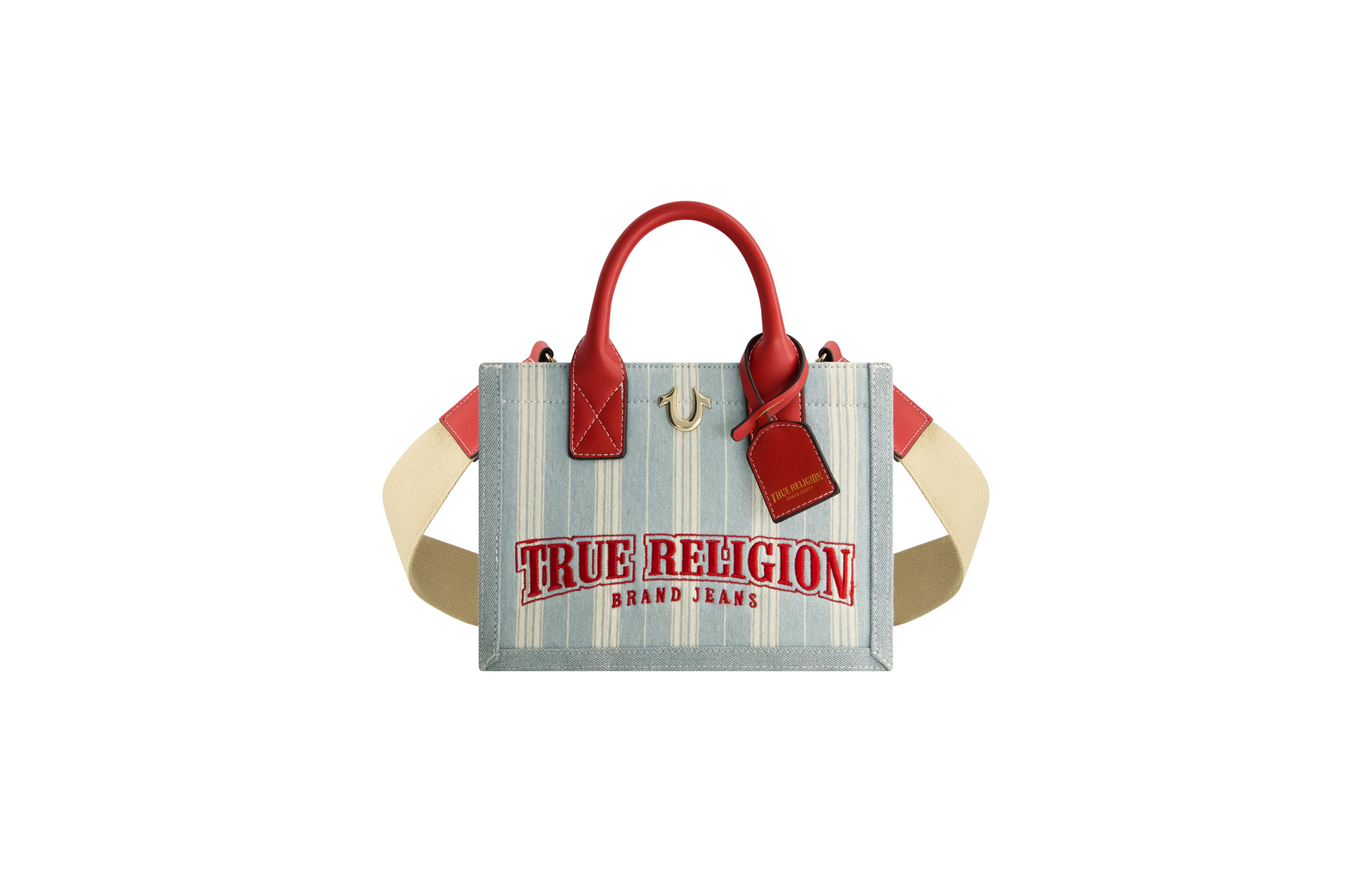 True Religion Denim Stripe Modern Tote