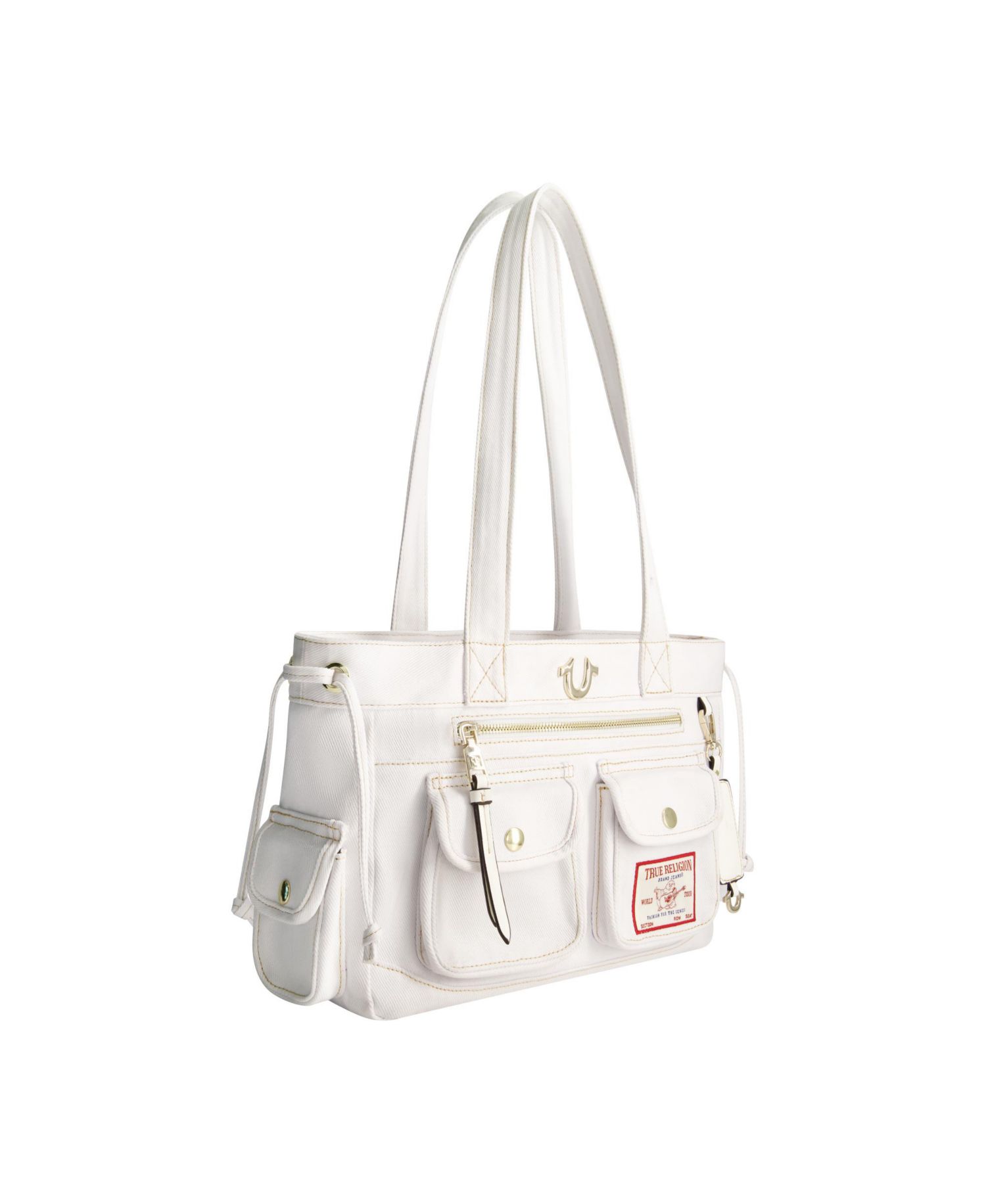 Multi-Pocket Denim Tote