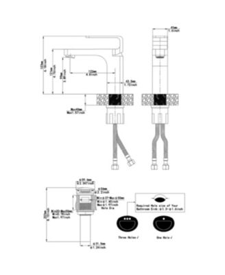 Waterfall Bathroom Faucet, 8" Widespread 2-Handle with Pop-Up Drain, Matte Black & Brushed Nickel Finish