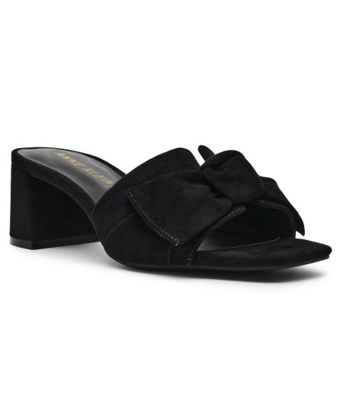 Женские сандалии Anne Klein Kizmet Knot Block Heel Dress Sandals, цвет: Чёрный