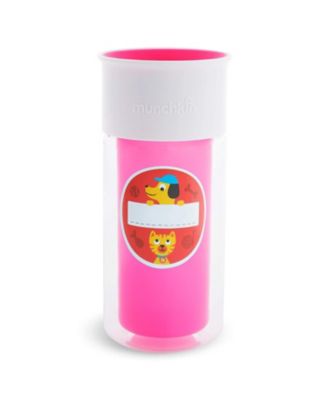 Toddler Miracle 360 Insulated Sippy Cup, with Stickers, 9 Ounce, Pink