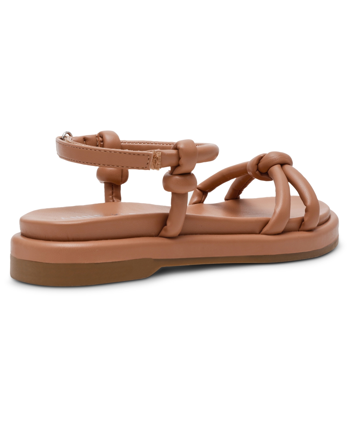 Anne Klein Women's Elisabeth Ankle Strap Footbed Flat Sandals In Coffee