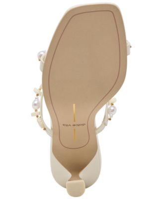 Women's Grason Beaded Double-Band Kitten-Heel Dress Sandals