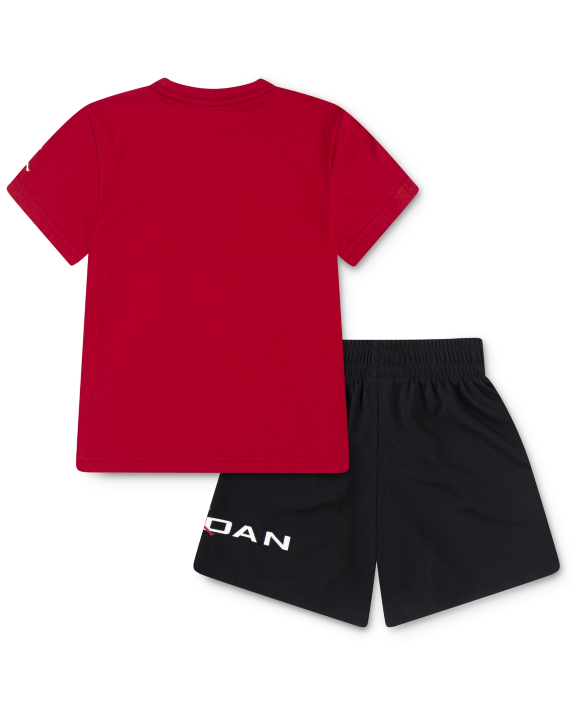 Shop Jordan Little Boys 2-piece Mj Baseline Mesh Shorts And T-shirt Set In Black