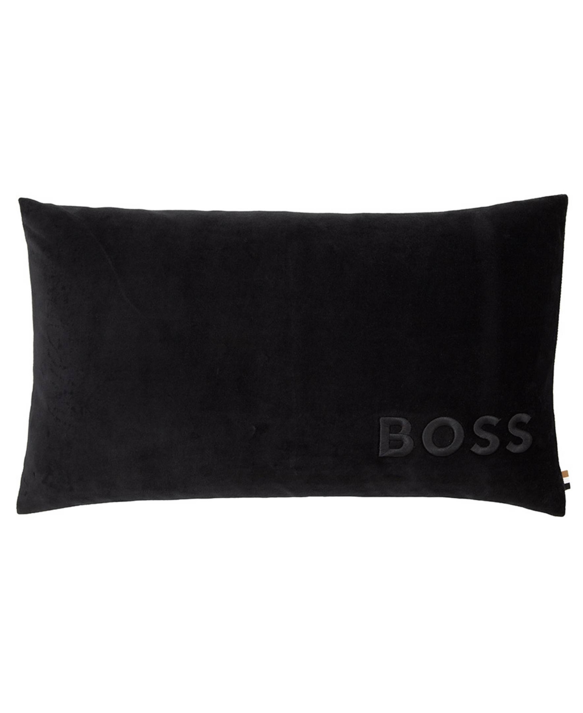 Boss Home By Hugo Boss Bold Logo Decorative Pillow, 13"x 22" In Black
