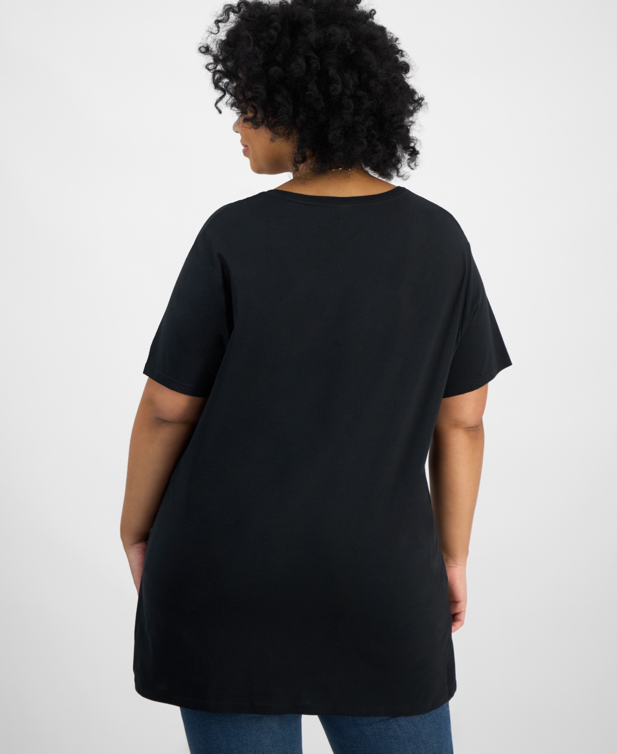 Hybrid Apparel Trendy Plus Size Cotton Etta James Graphic Tee In Black