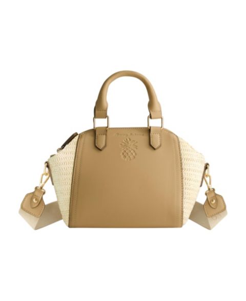 Женские Tommy Bahama Mini Satchel with Debossed Logo and Straw Accents