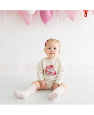 Baby Girl Howdy Valentine's Day Long Sleeve Romper