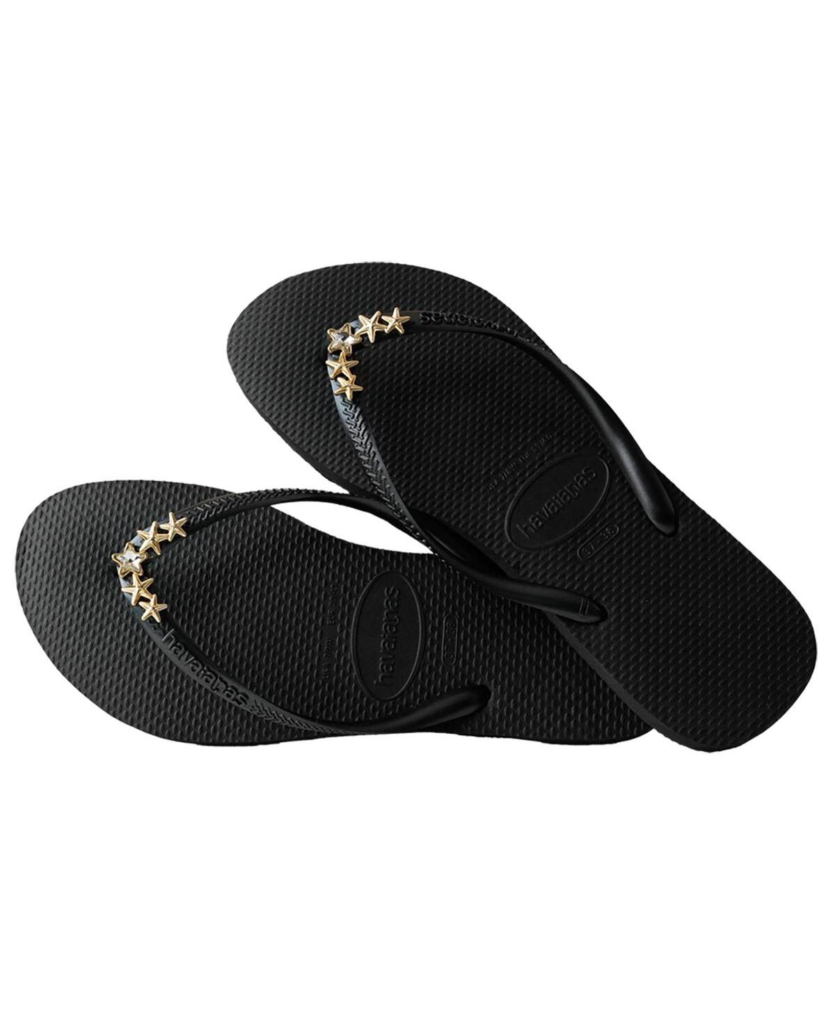 HAVAIANAS WOMEN'S SLIM STARS ROUND TOE SANDALS 