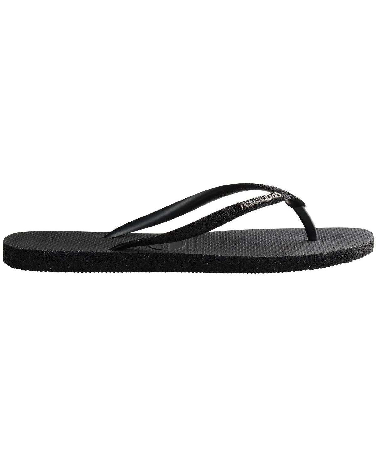 Havaianas Slim Sparkle Flip Flop In Black