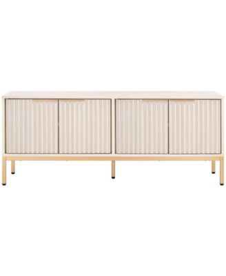 Particle Board/MDF/Iron 29.21'' Lylia 4 Door Media Stand