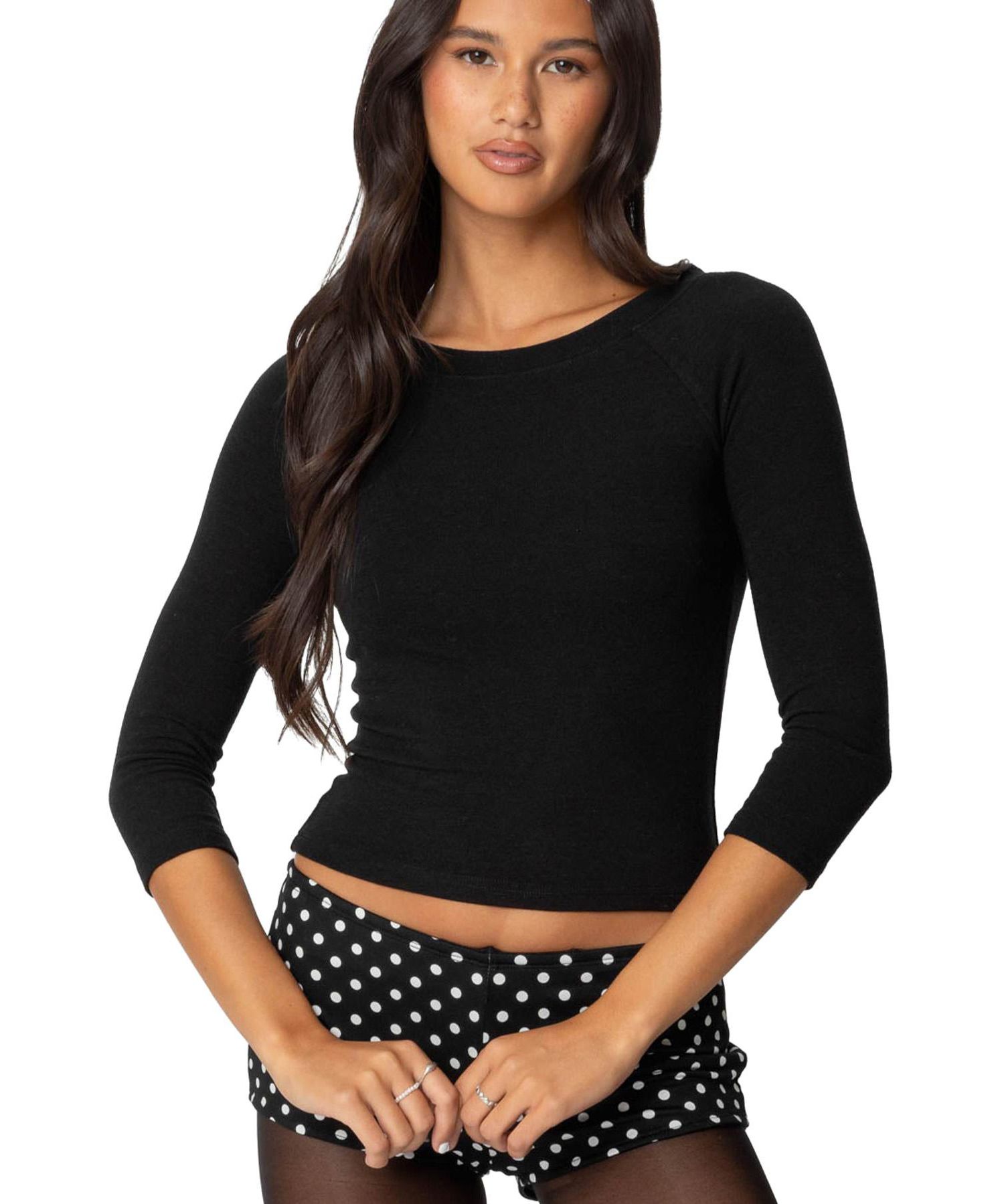Women's Mary Quarter Sleeve Wide Neck Top